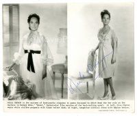 6t387 MERLE OBERON signed 8x9.5 still '66 split image in Edith Head gowns from Hotel!
