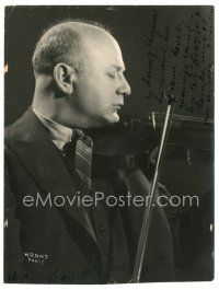 6t424 MISCHA ELMAN signed deluxe 7x9 music publicity still '38 the Russian violinist by Hrand!