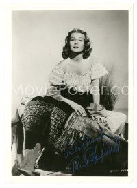 6t476 RITA HAYWORTH signed 5x7 REPRO still '70s great full-length portrait of the beautiful actress!