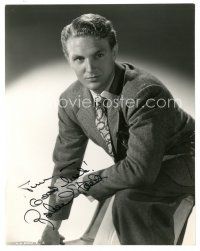 6t393 ROBERT STACK signed 7.25x9.25 still '41 smiling portrait when he was only 22 by Coburn!