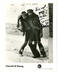 6t434 TOMMY CHONG signed 8x10 music publicity still '70s stoned for his latest album with Cheech!