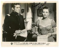 6t413 YVONNE DE CARLO signed 8x10 still '57 c/u as the beautiful slave mistress from Band of Angels!