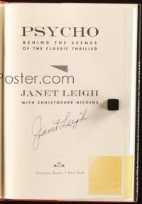 6t185 JANET LEIGH signed hardcover book '95 Psycho: Behind the Scenes of the Classic Thriller!