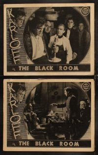 6w760 BLACK ROOM 2 LCs R40s Robert Allen, great images of creepy Boris Karloff!