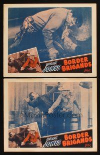 6w764 BORDER BRIGANDS 2 LCs R40s great images of tough cowboy Buck Jones saving the day!