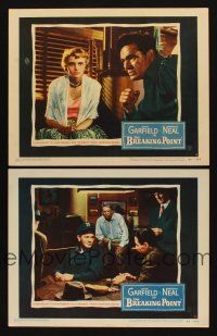 6w767 BREAKING POINT 2 LCs '50 c/u of John Garfield & Patricia Neal, Ernest Hemingway!