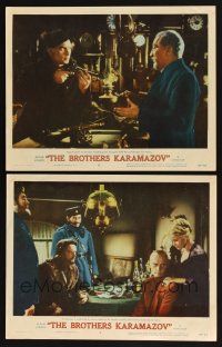 6w769 BROTHERS KARAMAZOV 2 LCs '58 images of Yul Brynner, Maria Schell!