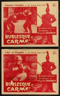 6w773 BURLESQUE ON CARMEN 2 LCs R40s images of Charlie Chaplin in parody of Bizet's opera!