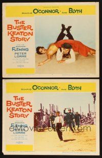 6w774 BUSTER KEATON STORY 2 LCs '57 Donald O'Connor as The Great Stoneface comedian, Ann Blyth!