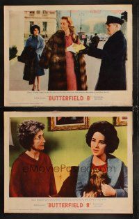 6w775 BUTTERFIELD 8 2 LCs '60 callgirl Elizabeth Taylor, Dina Merrill, Mildred Dunnock!