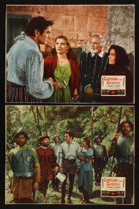 6w778 CAPTAIN FROM CASTILE 2 LCs '47 Tyrone Power, Jean Peters, Cesar Romero!