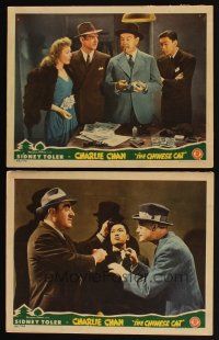 6w783 CHINESE CAT 2 LCs '44 Sidney Toler as Charlie Chan, Benson Fong, Joan Woodbury