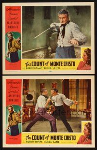 6w792 COUNT OF MONTE CRISTO 2 LCs R48 Robert Donat as Edmond Dantes in action!