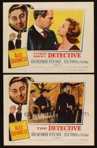 6w801 DETECTIVE 2 LCs '54 Alec Guinness, Joan Greenwood, Peter Finch!