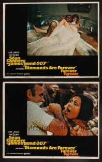 6w803 DIAMONDS ARE FOREVER 2 LCs '71 Sean Connery as James Bond, sexy Jill St. John!