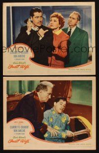 6w832 GUEST WIFE 2 LCs '45 Don Ameche on phone, pretty Claudette Colbert!