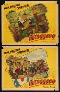 6w838 HELDORADO 2 LCs '46 Roy Rogers fighting, Bob Nolan & The Sons of the Pioneers!