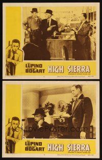 6w842 HIGH SIERRA 2 LCs R56 Humphrey Bogart as Mad Dog Killer Roy Earle!