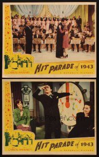 6w843 HIT PARADE OF 1943 2 LCs '43 wonderful far shot of elaborate musical production number!