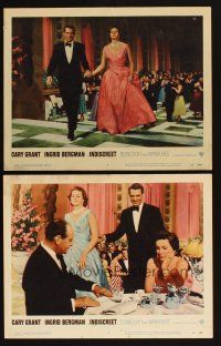 6w854 INDISCREET 2 LCs '58 Cary Grant in tuxedo with Ingrid Bergman at fancy ball!