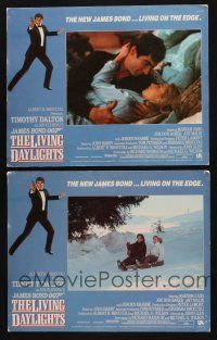 6w877 LIVING DAYLIGHTS 2 LCs '87 Timothy Dalton as James Bond, sexy Maryam d'Abo!
