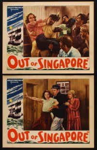 6w914 OUT OF SINGAPORE 2 LCs '32 Noah Beery, Dorothy Burgess, Snowflake Toones!