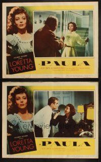 6w918 PAULA 2 LCs '52 really pretty Loretta Young had only gone half-way to love before!