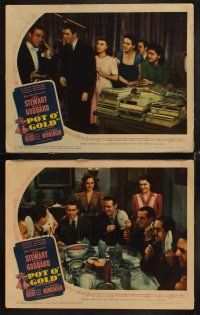 6w923 POT O' GOLD 2 LCs '41 great images of James Stewart & pretty Paulette Goddard!