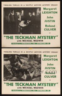 6w963 TECKMAN MYSTERY 2 LCs '54 Margaret Leighton, John Justin, Roland Culver!