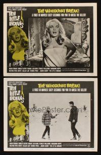 6w964 TEN LITTLE INDIANS 2 LCs '66 Agatha Christie, super sexy Shirley Eaton!