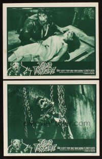6w974 TOMB OF TORTURE 2 LCs '66 Antonio Boccaci's Metempsyco, wild horror images!