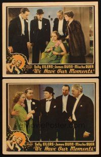 6w989 WE HAVE OUR MOMENTS 2 LCs '37 images of pretty Sally Eilers & men in tuxedos!