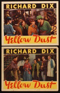 6w998 YELLOW DUST 2 LCs '36 Richard Dix & pretty Leila Hyams in great Nevada gold rush!
