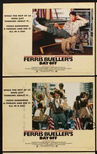 6w333 FERRIS BUELLER'S DAY OFF 5 English LCs '86 Matthew Broderick, sexy Mia Sara, teen classic!