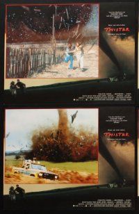 6w232 TWISTER 8 German LCs '96 storm chasers Bill Paxton & Helen Hunt running away from tornado!