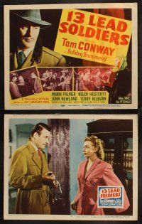 6w021 13 LEAD SOLDIERS 8 LCs '48 Tom Conway as detective Bulldog Drummond, Maria Palmer!