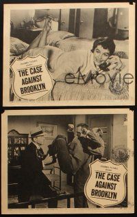 6w576 CASE AGAINST BROOKLYN 3 LCs '58 Darren McGavin, Margaret Hayes, it's anti-crooked cop!