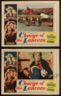 6w412 CHARGE OF THE LANCERS 4 LCs '54 Richard Stapley, Karin Booth, cool battle scenes!