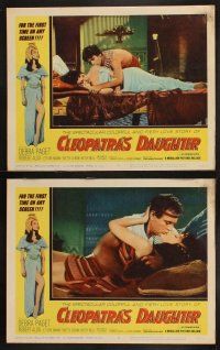 6w081 CLEOPATRA'S DAUGHTER 8 LCs '63 Il Sepolcro dei re, great images of sexy Debra Paget
