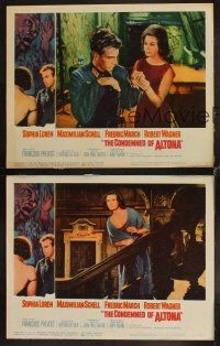 6w586 CONDEMNED OF ALTONA 3 LCs '63 Sophia Loren, Maximilian Schell, Fredric March, Robert Wagner