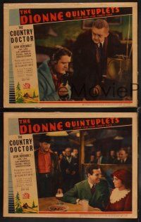 6w588 COUNTRY DOCTOR 3 LCs '37 images of Jean Hersholt, Jane Darwell, damaged aircraft!