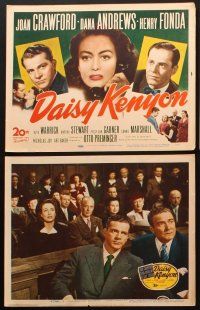 6w089 DAISY KENYON 8 LCs '47 Joan Crawford, Henry Fonda, Dana Andrews, directed by Otto Preminger!