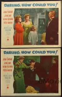 6w323 DARLING, HOW COULD YOU! 5 LCs '51 Joan Fontaine, John Lund, from James M. Barrie play!