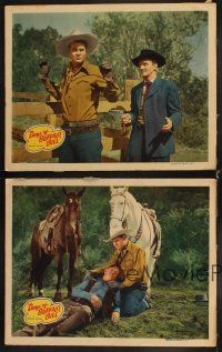 6w422 DAYS OF BUFFALO BILL 4 LCs '46 cowboy Sunset Carson held at gunpoint!