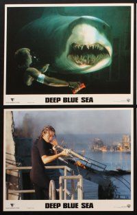 6w100 DEEP BLUE SEA 8 LCs '99 Samuel L. Jackson, LL Cool J. Michael Rapaport, cool shark images!