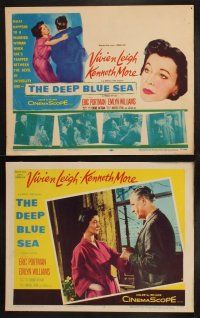 6w099 DEEP BLUE SEA 8 LCs '55 Kenneth More, Emlyn Williams, Anatole Litvak directed!