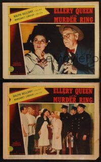 6w606 ELLERY QUEEN & THE MURDER RING 3 LCs '41 Charles Grapewin, Margaret Lindsay!