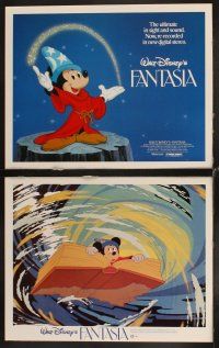 6w112 FANTASIA 8 LCs R82 sorcerer's apprentice Mickey Mouse, Disney musical cartoon classic!