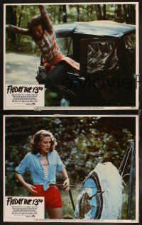 6w613 FRIDAY THE 13th 3 LCs '80 great images from the slasher horror classic, Kevin Bacon!