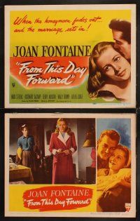 6w123 FROM THIS DAY FORWARD 8 LCs '46 pretty Joan Fontaine works days, her husband nights!